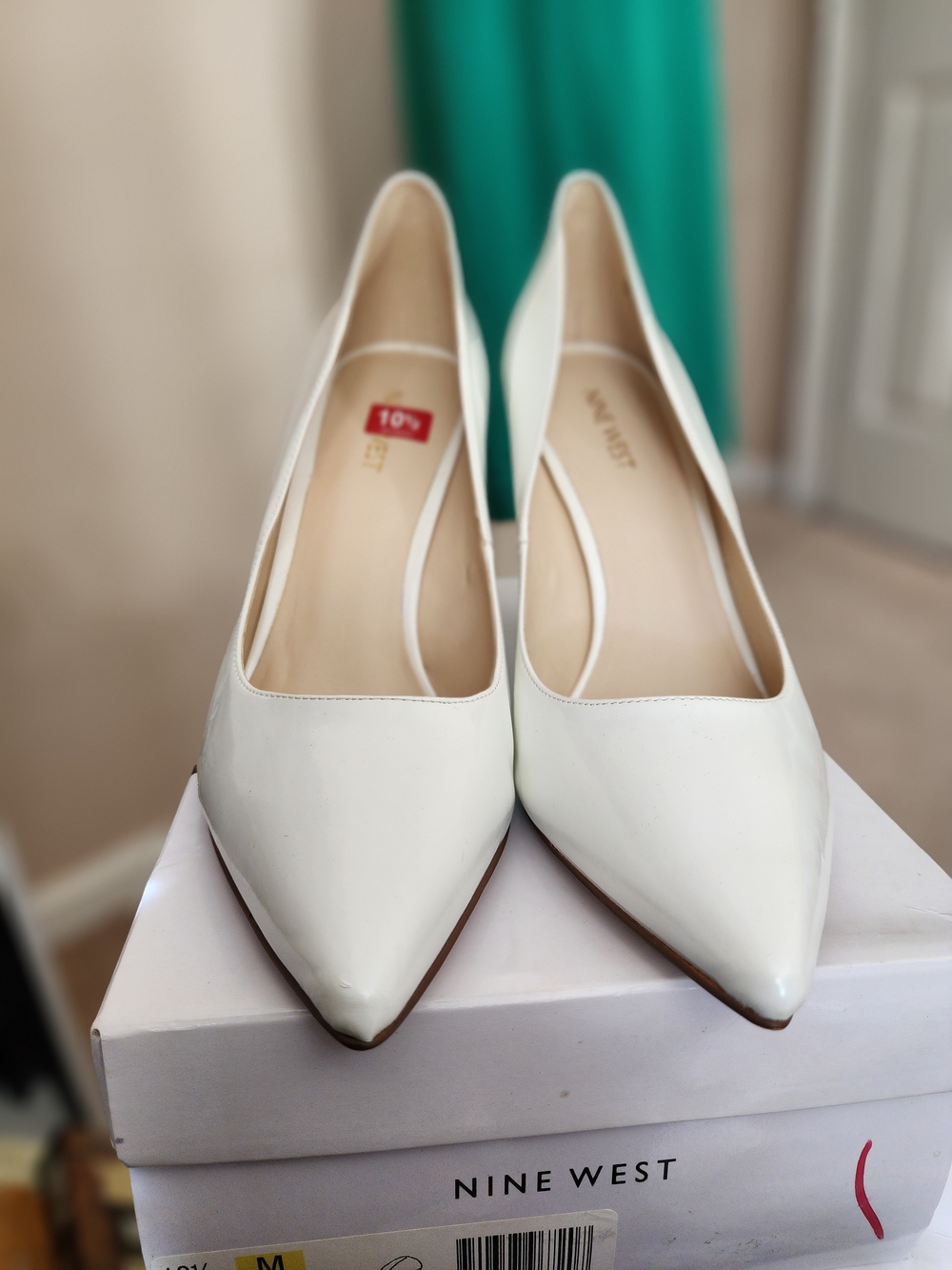 Nine West Women's White Pointed Toe Pumps
